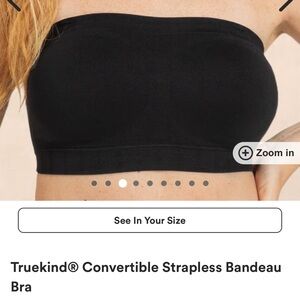 Truekind Women's Black Strapless Bandeau